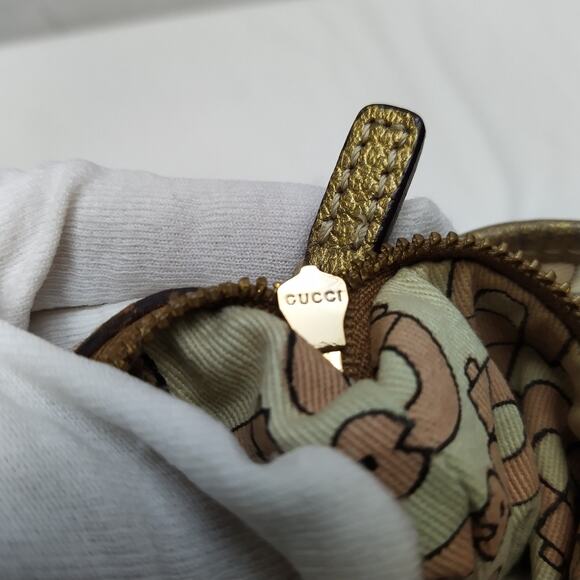 Gucci Brown Canvas GG Double Handles Tote Shoulder Bag - Vintage - Picture 13 of 16